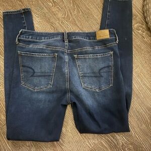 American Eagle Outfitters Dark Blue Skinny Jeans - 360 next level stretch